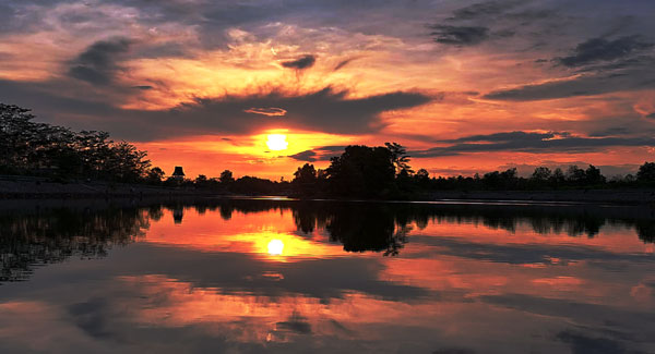 Sunset Embung Kebun Raya Banua Banjarbaru